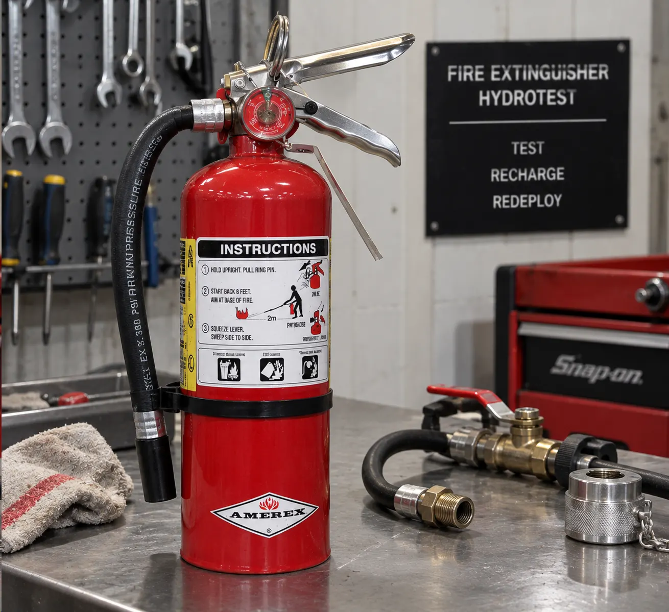 fire extinguisher testing station